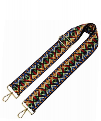 Wide Tribal Pattern Guitar Strap SS050T1 BLACK/MULTI